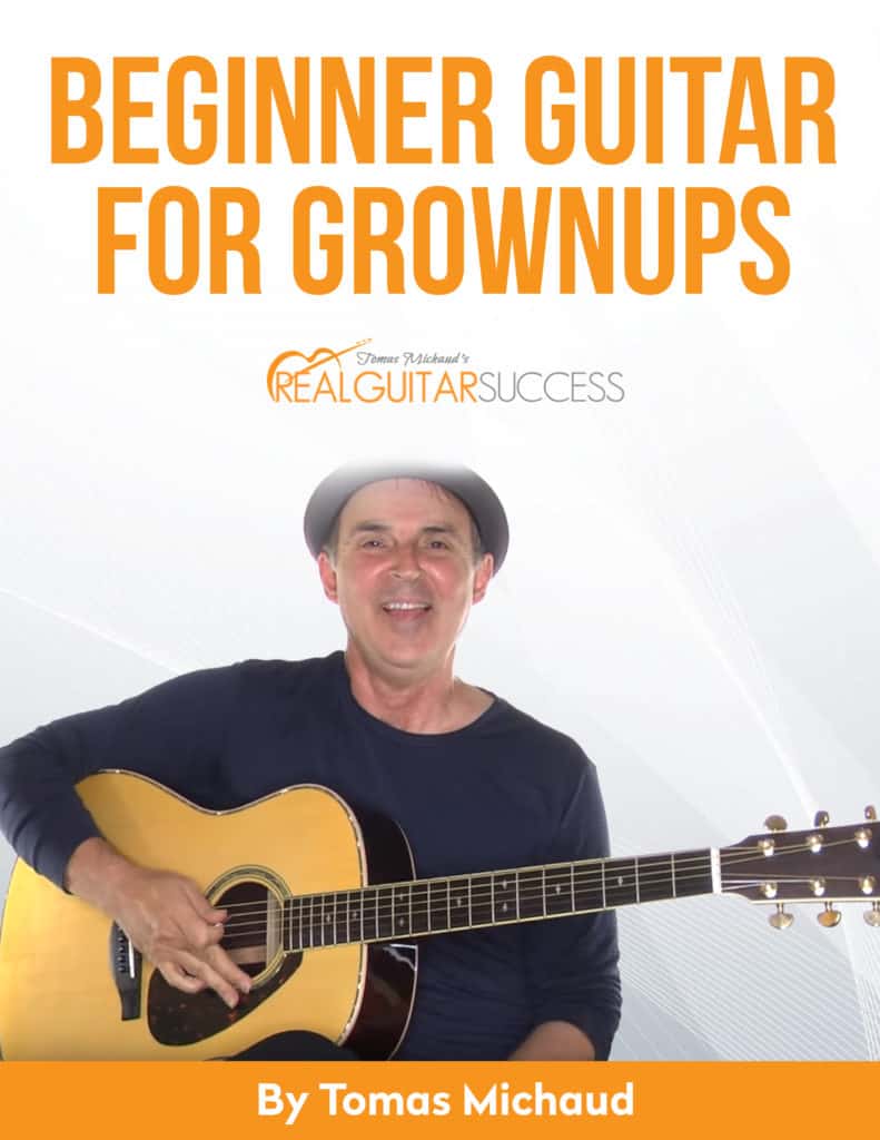 Beginner Guitar For Grownups Lesson Cover