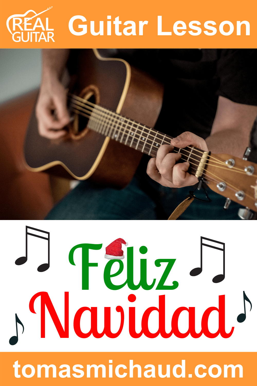 feliz navidad acoustic guitar