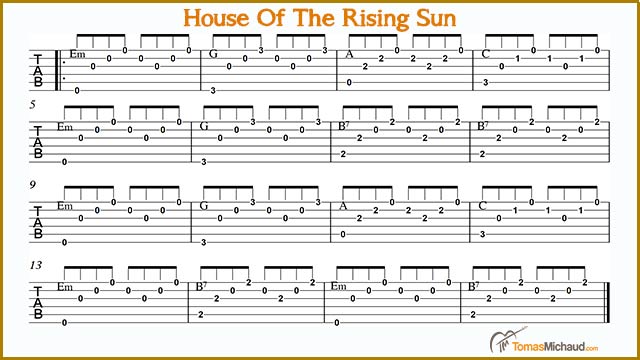 How To Play “House Of The Rising Sun” Fingerstyle Guitar