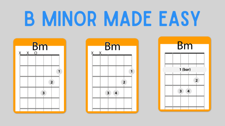 B Minor Guitar Chord [Easy] 3 Ways To Play Real Guitar