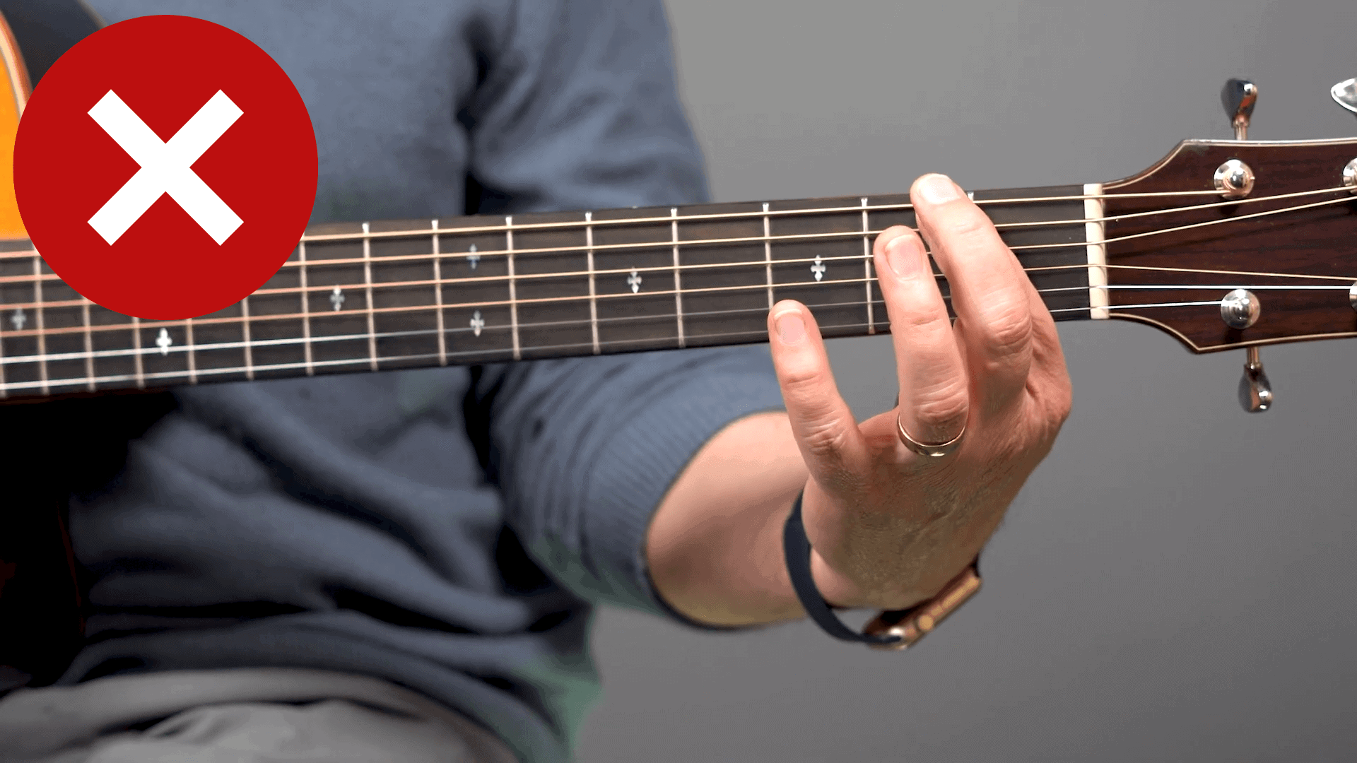 Incorrect Finger Postion on Guitar 1