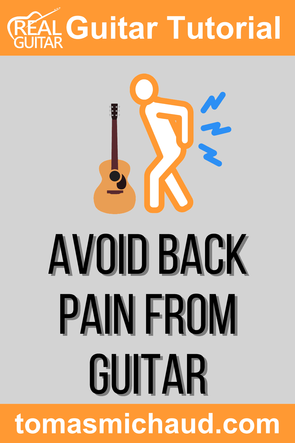 Avoid back pain from guitar
