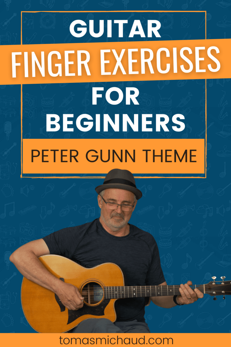 Guitar Finger Exercise for Beginners Peter Gunn Theme Real Guitar